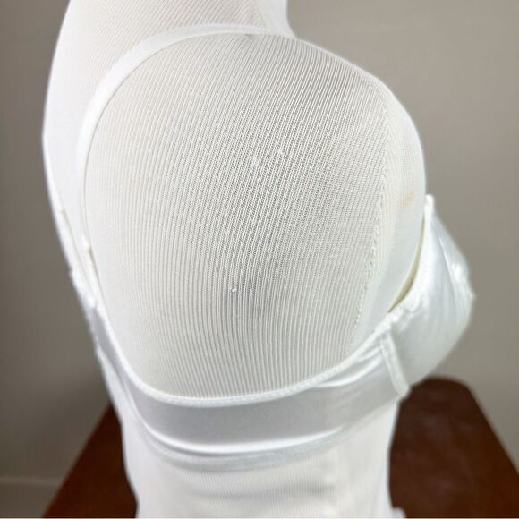 Victorias Secret Vintage 90s White Push Up Second Skin Satin Bra 34C - Picture 3 of 10